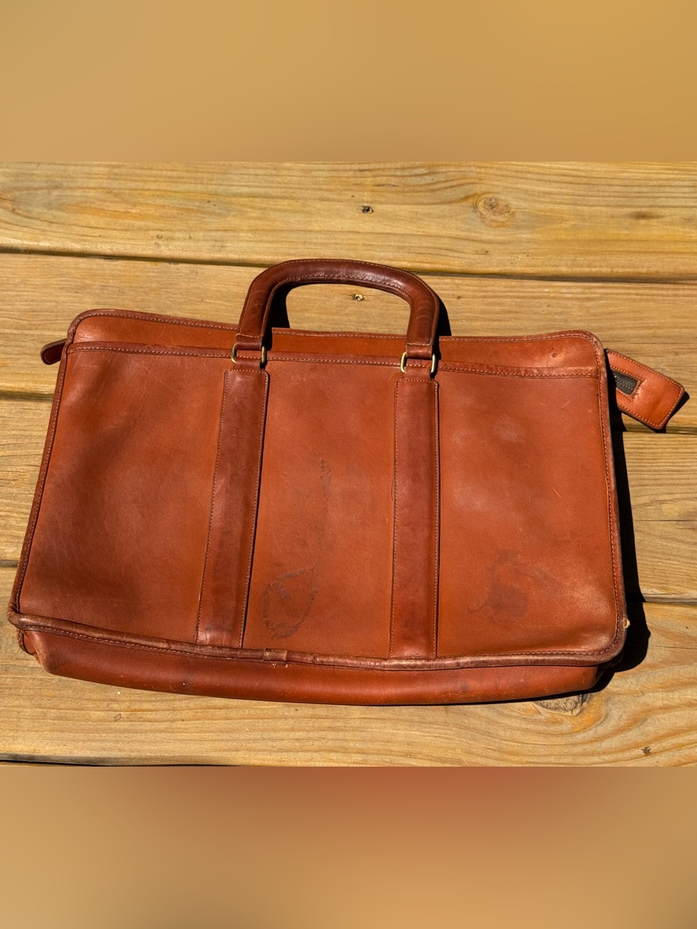 Vintage Coach USA Brown Leather Briefcase 7644